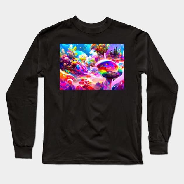 Color Globs | Rainbow Reef Ascension Long Sleeve T-Shirt by AlexandrAIart